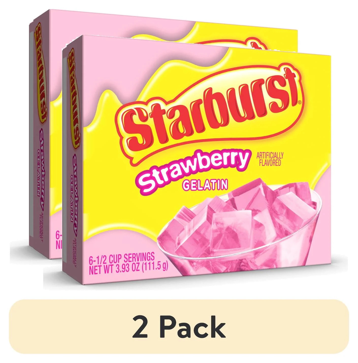 (2 pack) Starburst All Pink Strawberry Gelatin Dessert Mix, Fat-free, 6 Servings, 3.93 oz Cardboa... | Walmart (US)