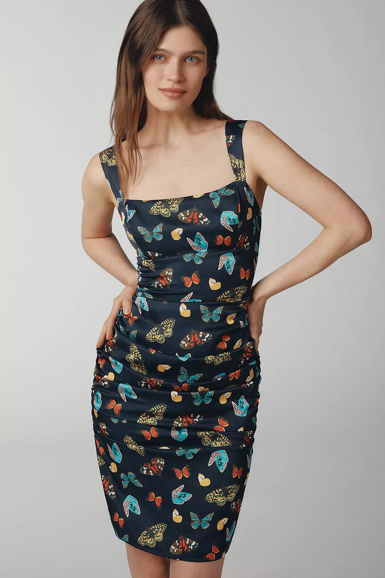 Maeve Sleeveless Square-Neck Mini Dress | Anthropologie (US)