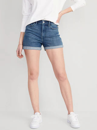 High-Waisted Wow Jean Shorts for Women -- 3-inch inseam | Old Navy (US)