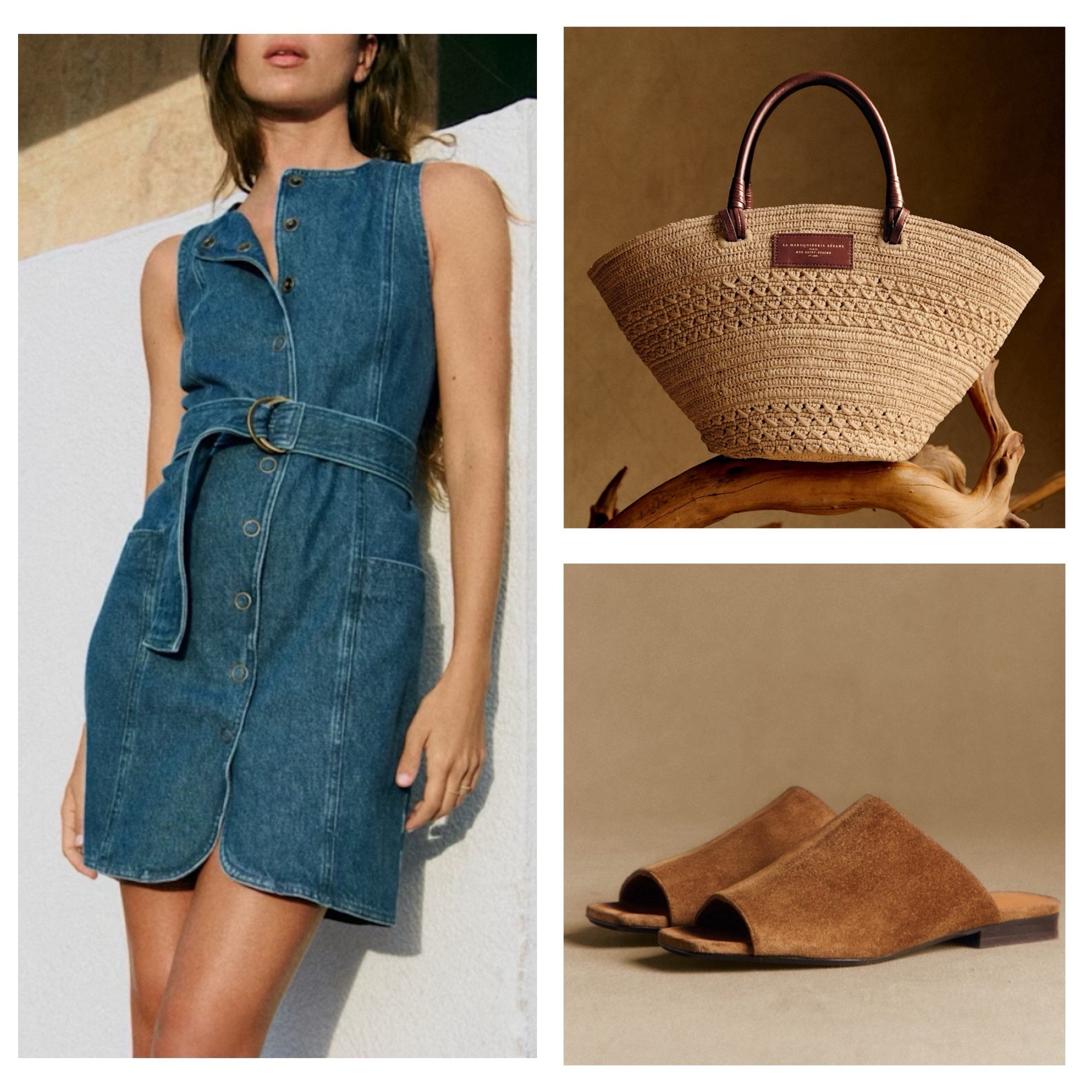 A gorgeous sleeveless denim dress worn casually. 

#LTKMidsize #LTKOver40 #LTKPetite