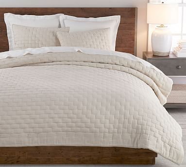 Bliss Handcrafted Linen/Cotton Quilt | Pottery Barn (US)