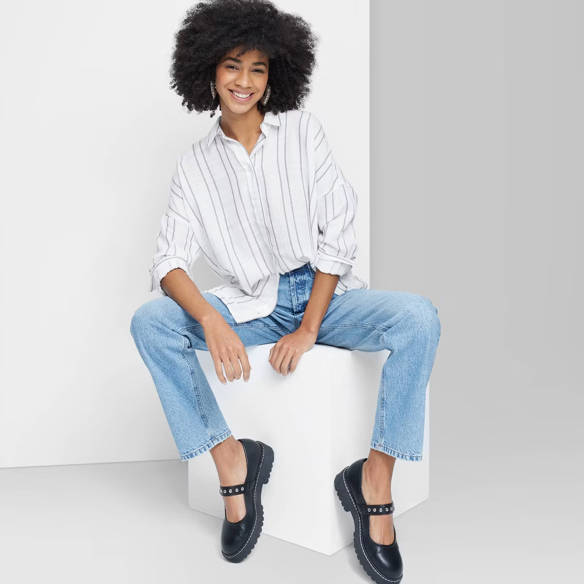 Women's Oversized Button-Down Shirt - Wild Fable™ | Target