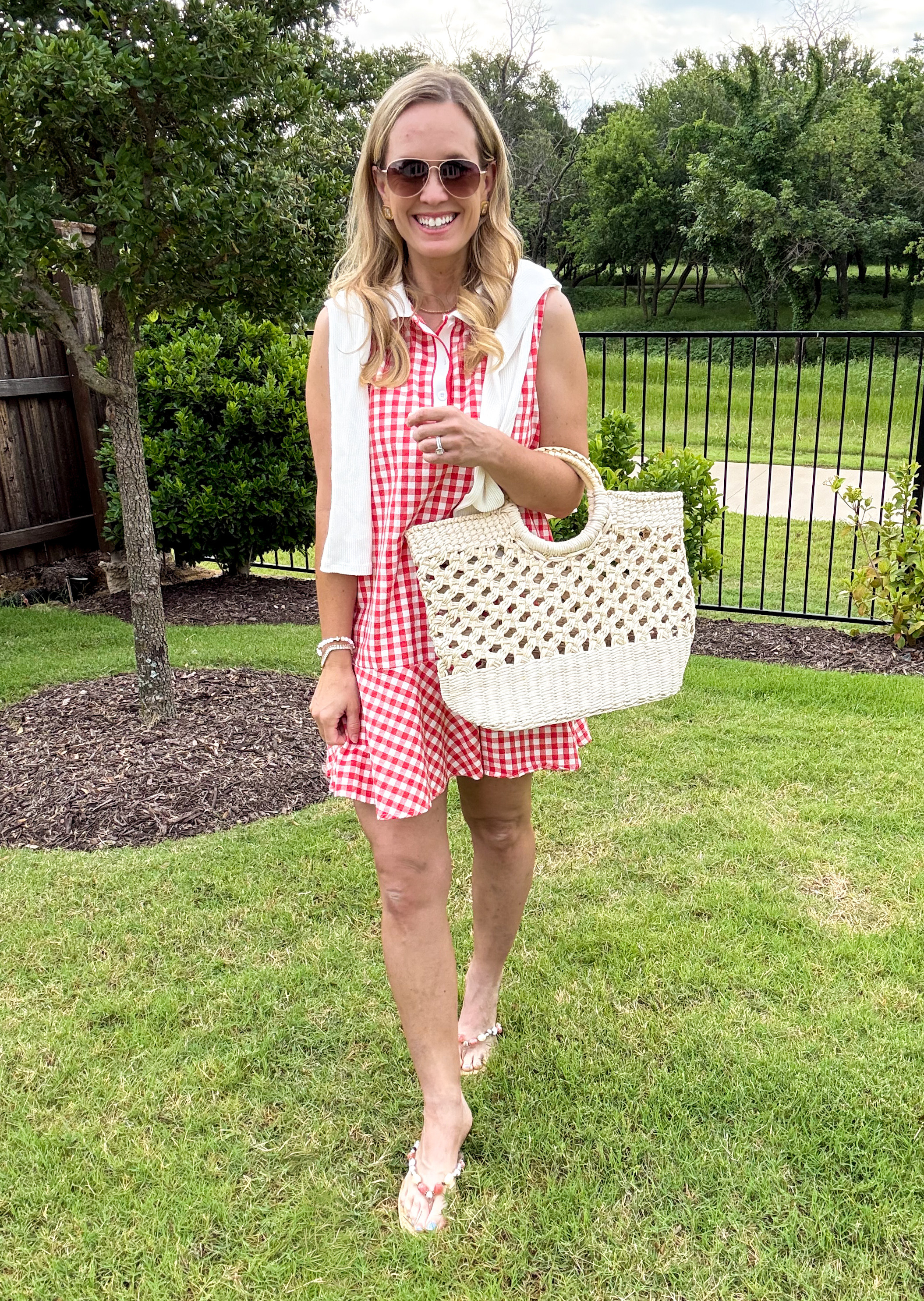 Summer gingham tennis dress 

 #LTKootd #LTKSeasonal #LTKTravel
