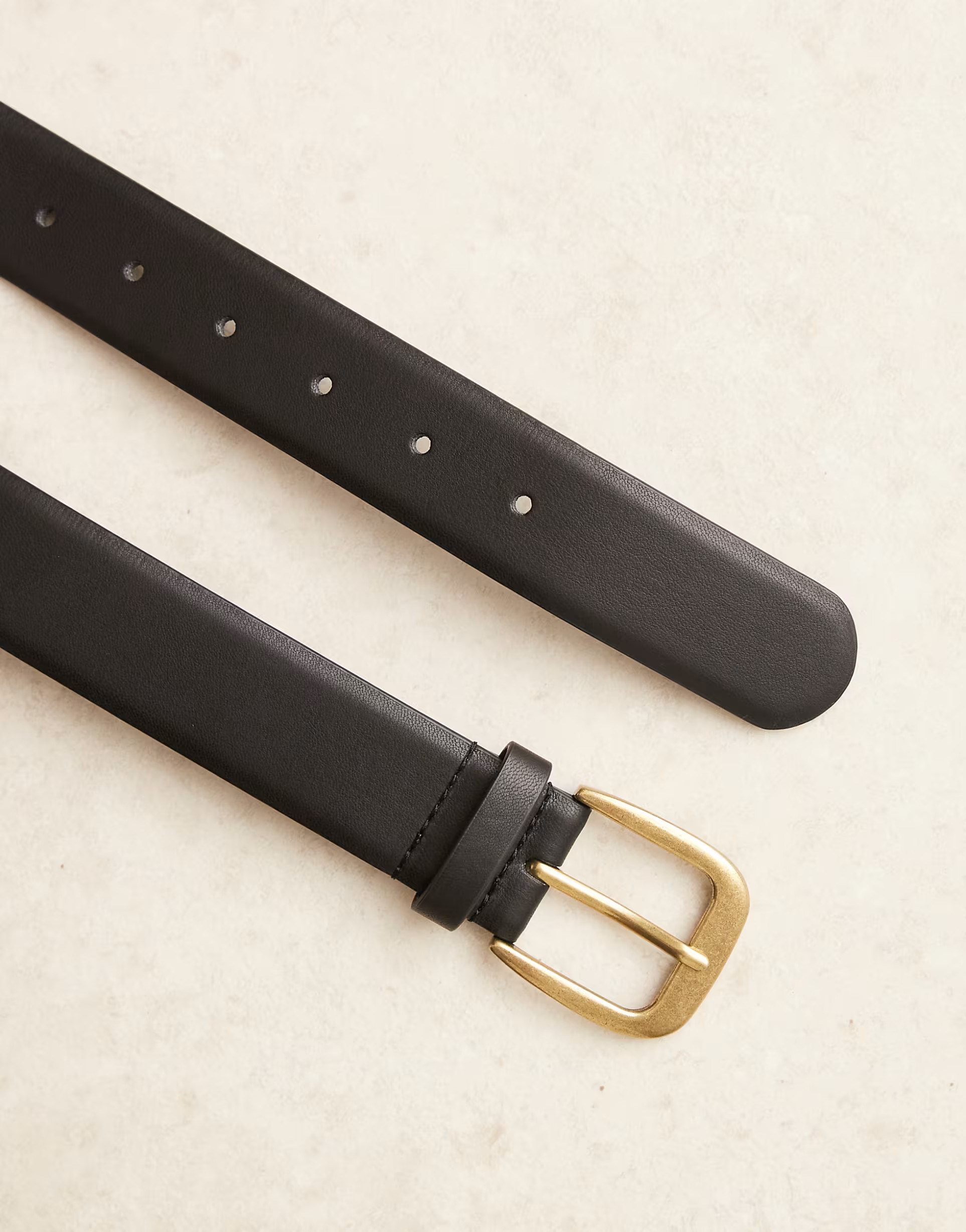 ASOS DESIGN waist and hip classic jeans belt in black with antique gold buckle | ASOS | ASOS (Global)