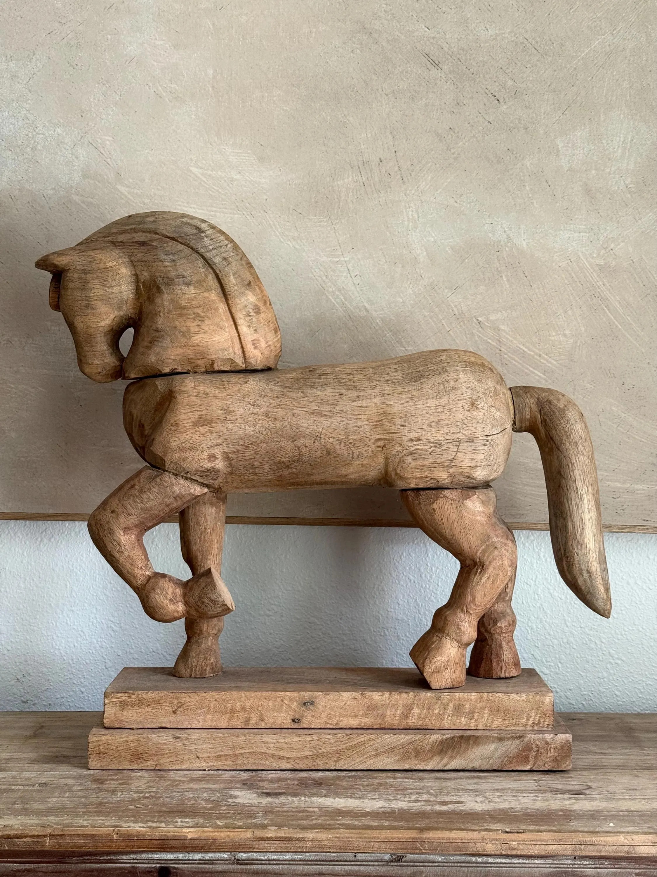 Carved Wood Horse Statue | Etsy (Global)