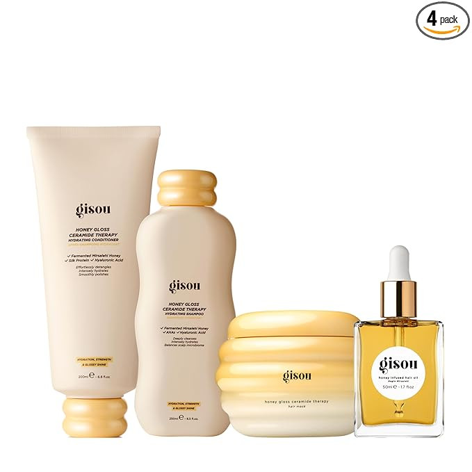 Gisou Honey Gloss Ceramide Therapy Routine* 4-Step Hair Therapy for Transformational Hydration, S... | Amazon (US)