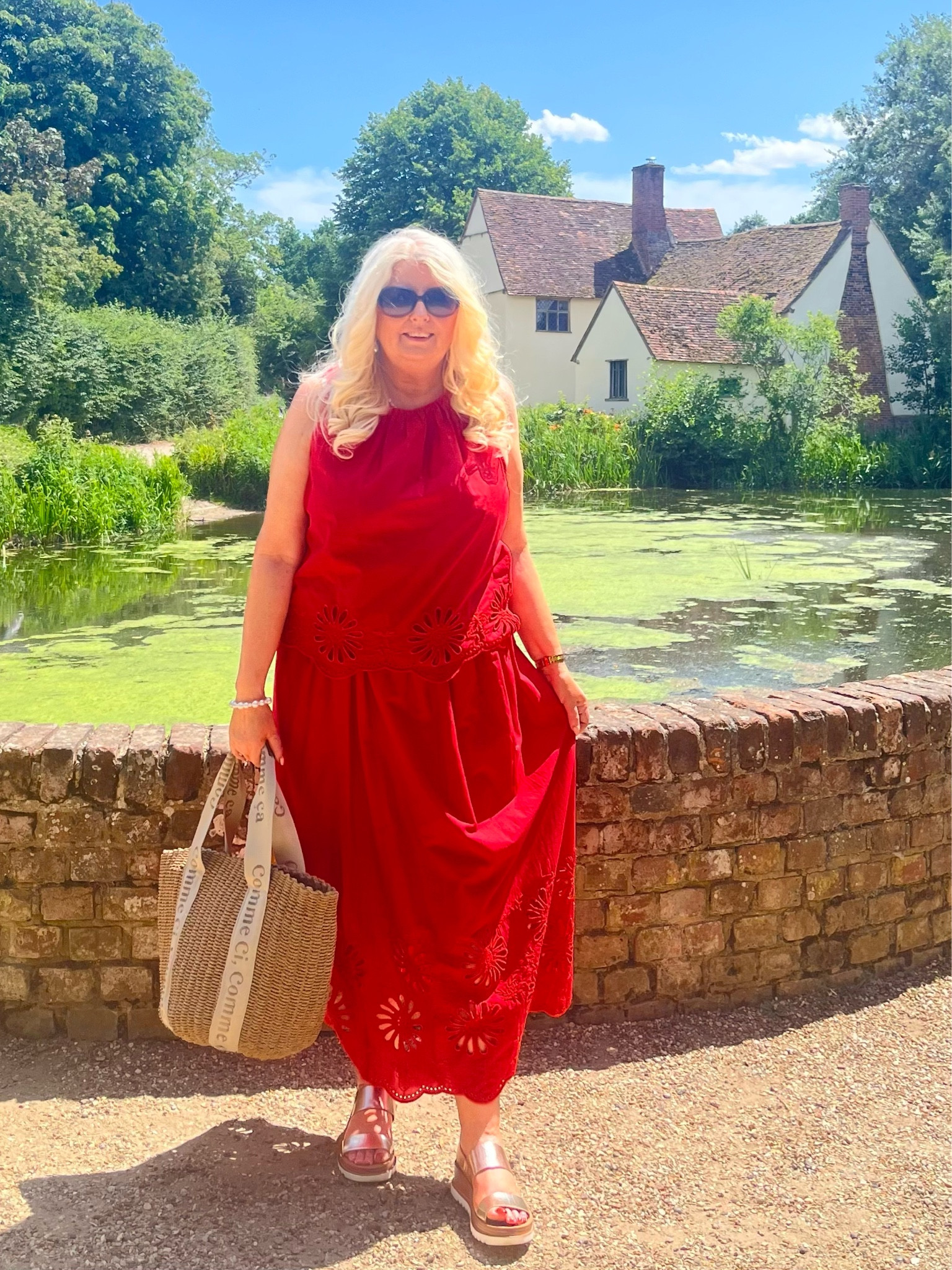 Red broderie anglaise cutwork skirt and top New Look 

#LTKSeasonal #LTKstyletip #LTKeurope