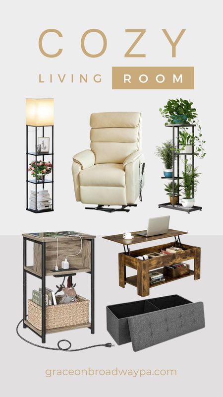 Creating a cozy living room vibe is easier than ever with these stylish pieces fresh from Amazon! From the super comfy recliner to the chic lamp and shelving units, I’ve got everything you need to turn your space into a snug sanctuary. Plus, that lift-top coffee table is perfect for working from home or enjoying a cup of coffee. ☕️💻You can also shop these looks at graceonbroadwaypa.com and make your living room the coziest spot in the house. 🏡 #CozyLiving #LivingRoomGoals #HomeDecor #GraceOnBroadway

#LTKhome #LTKfamily #LTKstyletip
