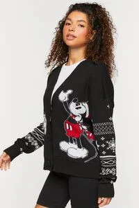 Minnie & Mickey Graphic Cardigan Sweater | Forever 21 | Forever 21 (US)
