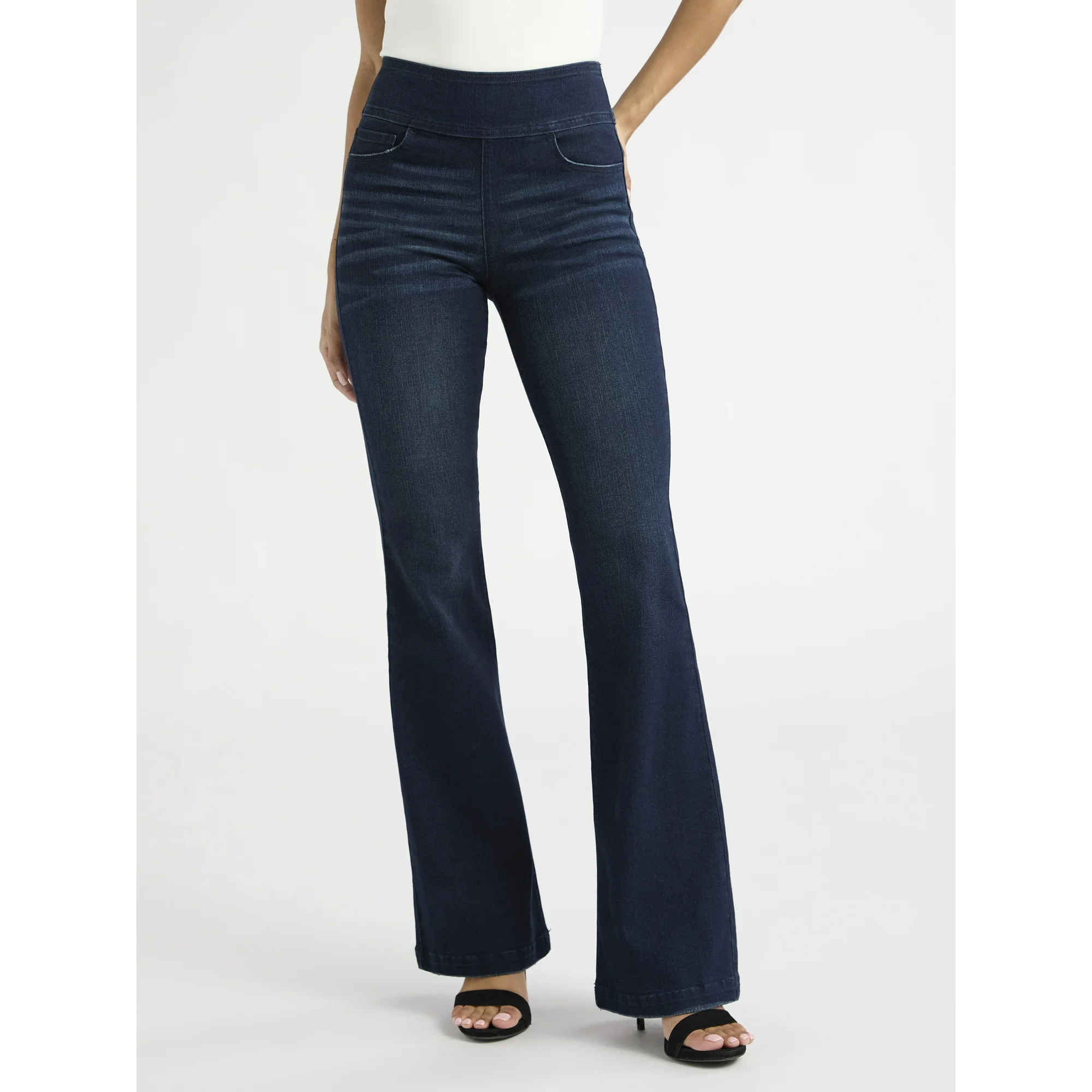 Sofia by Sofia Vergara Women's and Women's Plus Melisa Flare High Rise Pull On Jeans, 30.5", 32.5... | Walmart (US)