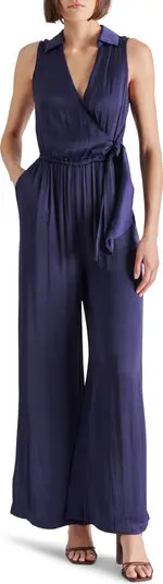 Nadya Tie Waist Satin Jumpsuit | Nordstrom