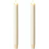 NONNO&ZGF 2PCS Flameless 8 Inch Ivory Battery Operated Taper Candles with Flickering Wick - Flame... | Amazon (US)