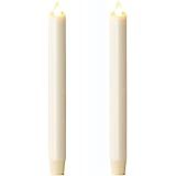 NONNO&ZGF 2PCS Flameless 8 Inch Ivory Battery Operated Taper Candles with Flickering Wick - Flame... | Amazon (US)