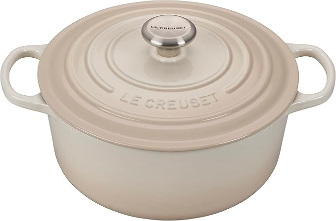 Le Creuset Enameled Cast Iron Signature Round Dutch Oven, 5.5 qt., Meringue | Amazon (US)