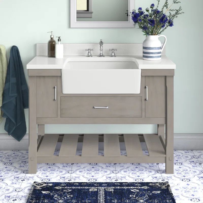 Makaila 42'' Free-standing Single Bathroom Vanity with Vanity Top | Wayfair North America