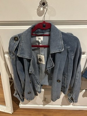 Just Jeans Women’s Soft Denim Jacket M Trench Crop Style BNWT | eBay AU