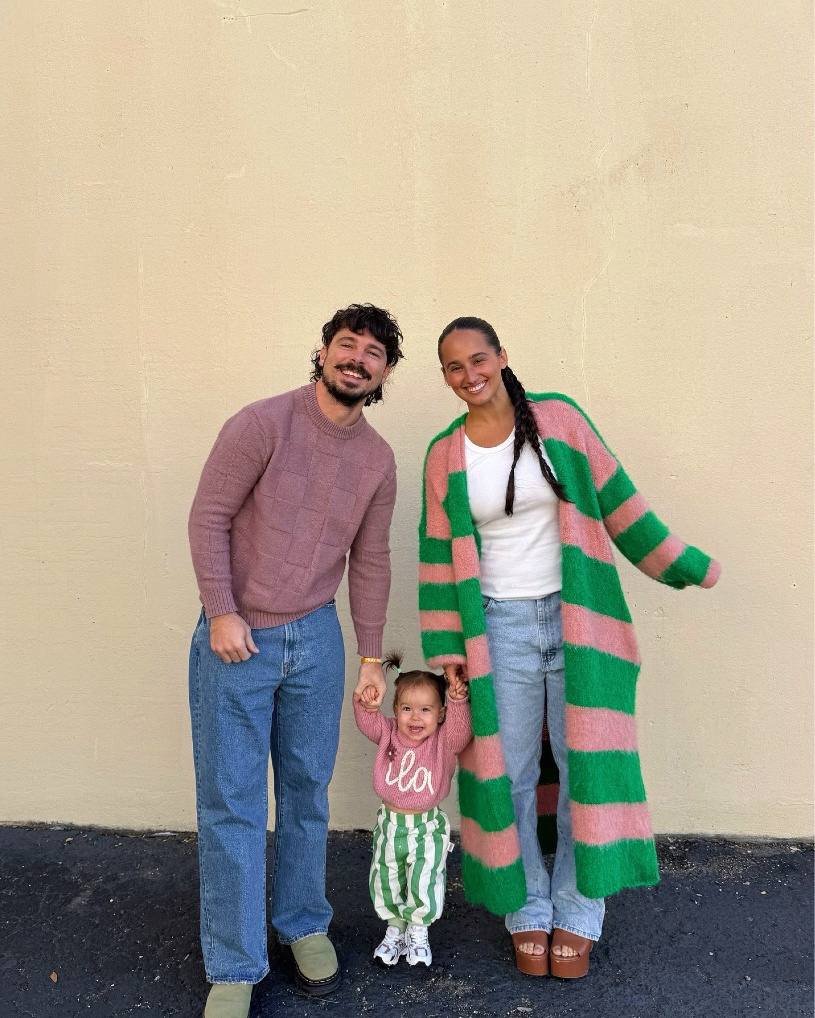 Our Sunday best 🎀 based these outfits off of this cozy free people striped cardigan. It’s like wearing a blanket! Everything we are wearing is linked and in stock 💫 

#LTKFamily #LTKMens #LTKGiftGuide