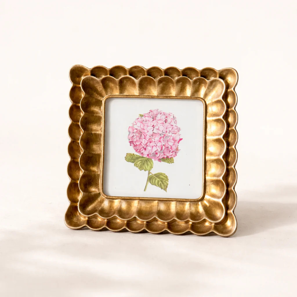 Bronze Square Scallop Photo Frame | By Luxe B Co. | luxe bCO