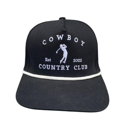 Country Club Cowboy Trucker Hat, Cowboy Hat, Western Cap, Green Golf Hat, Golf Lovers Gift, Retro... | Amazon (US)