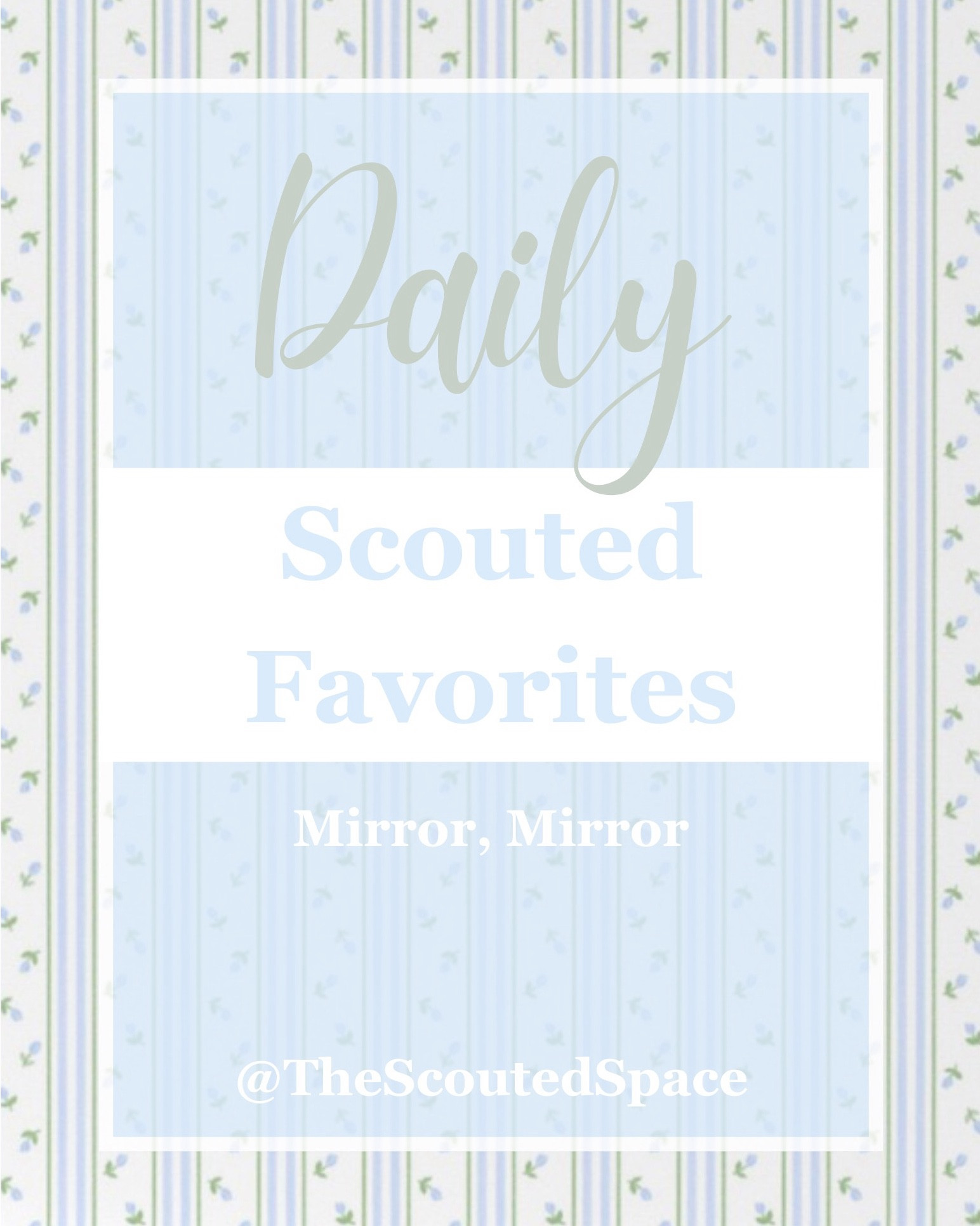 Mirror, Mirror!

Mirror, mirror on the wall, which is the fairest of them all?

#LTKHome #LTKSaleAlert #LTKStyleTip