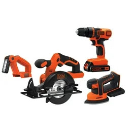 BLACK+DECKER 20-Volt MAX* 1.5 Ah Cordless Lithium-Ion 4-Tool Combo Kit, BD4KITCDCRL | Walmart (US)