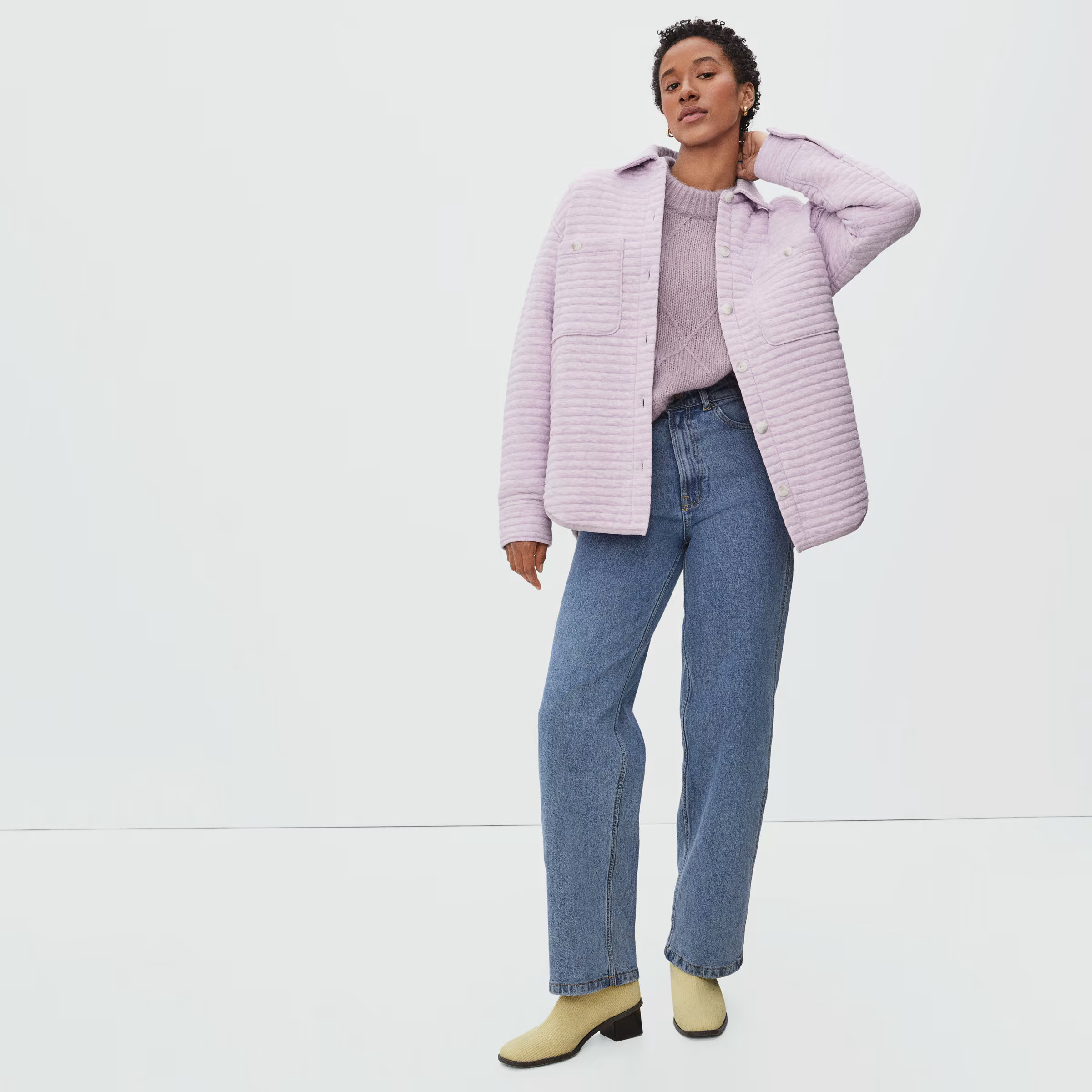 The Organic Cotton Quilted Shirt Jacket | Everlane