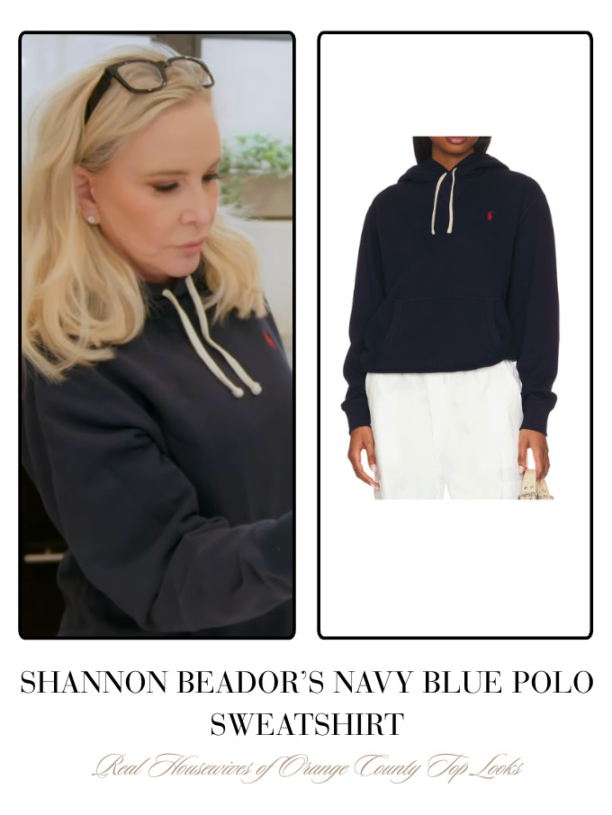 Shannon Beador's Navy Blue Polo Sweatshirt 

 