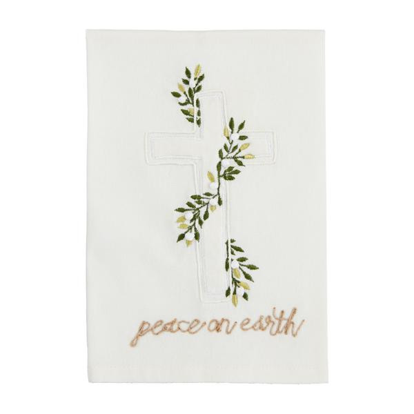 Cross Velvet Applique Towel | Mud Pie