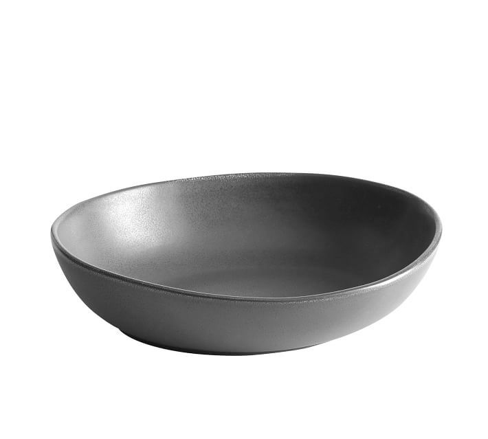 Mason Stoneware Oval Serving Bowl, Medium (9" W x 11" L) - Charcoal | Pottery Barn (US)