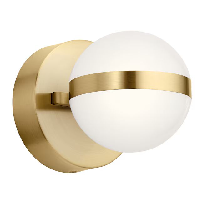 elan Brettin 5.25-in 1-Light Champagne Gold LED Modern/Contemporary Vanity Light | Lowe's