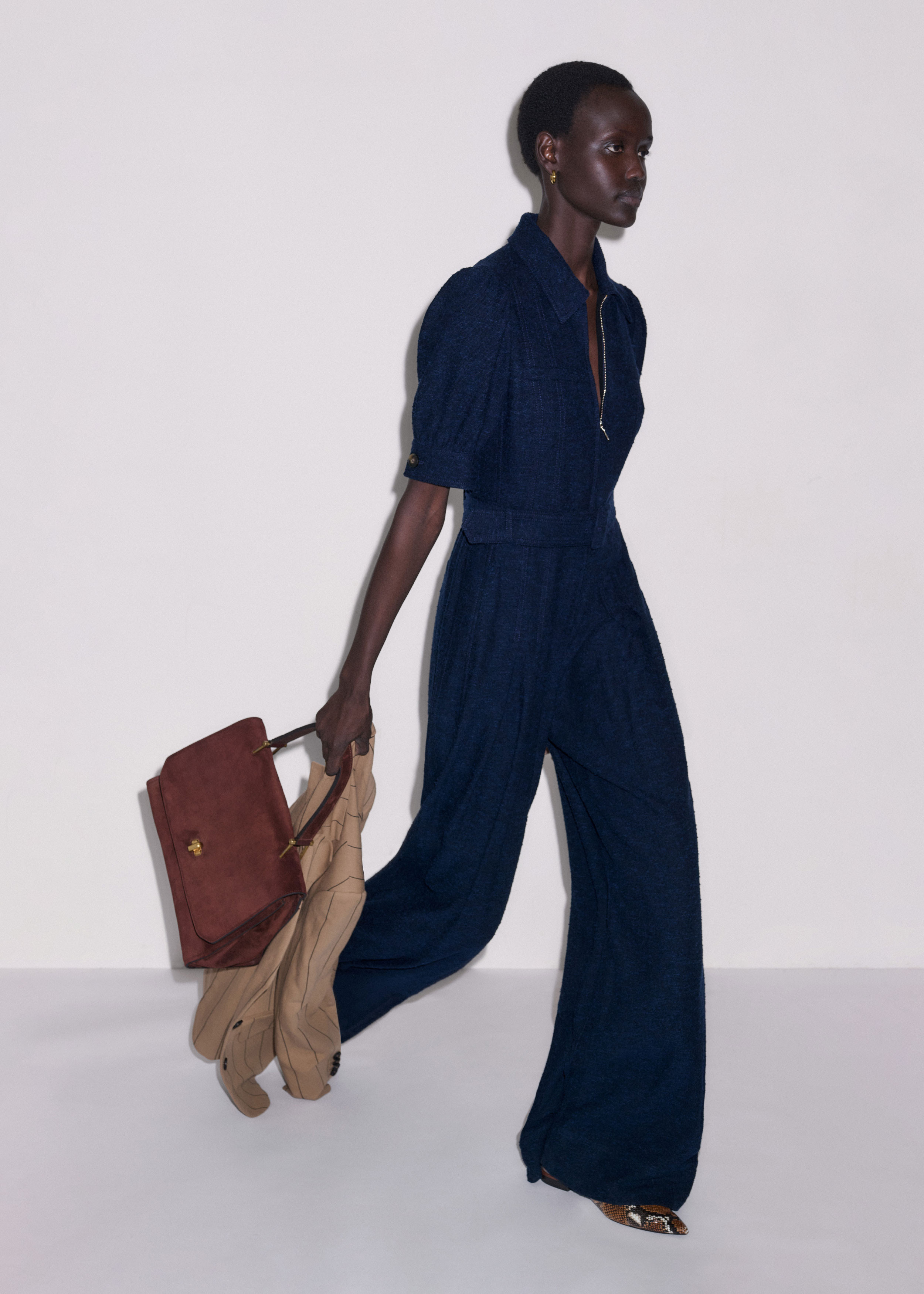 Very Wide-Leg Jumpsuit Tweed Tailoring | ME+EM Global (Excluding US)