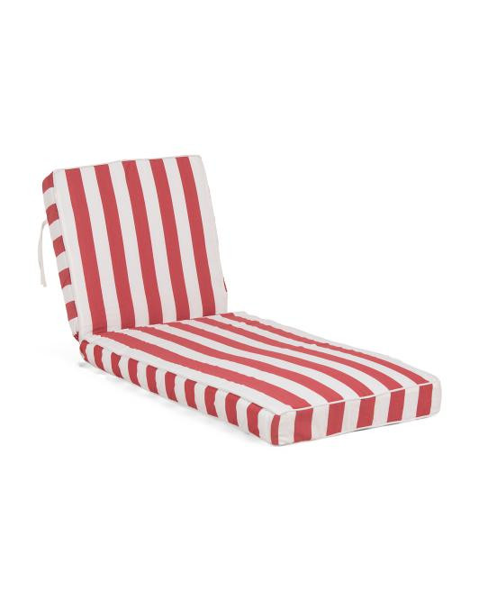 Made In Usa 24x72x4 Outdoor Cabana Striped Extra Thick Lounger Cushion | TJ Maxx