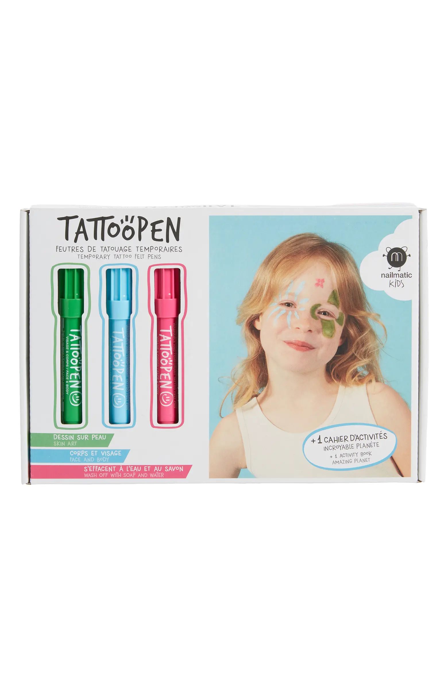 3-Pack Temporary Tattoo Pen & Activity Book Set | Nordstrom