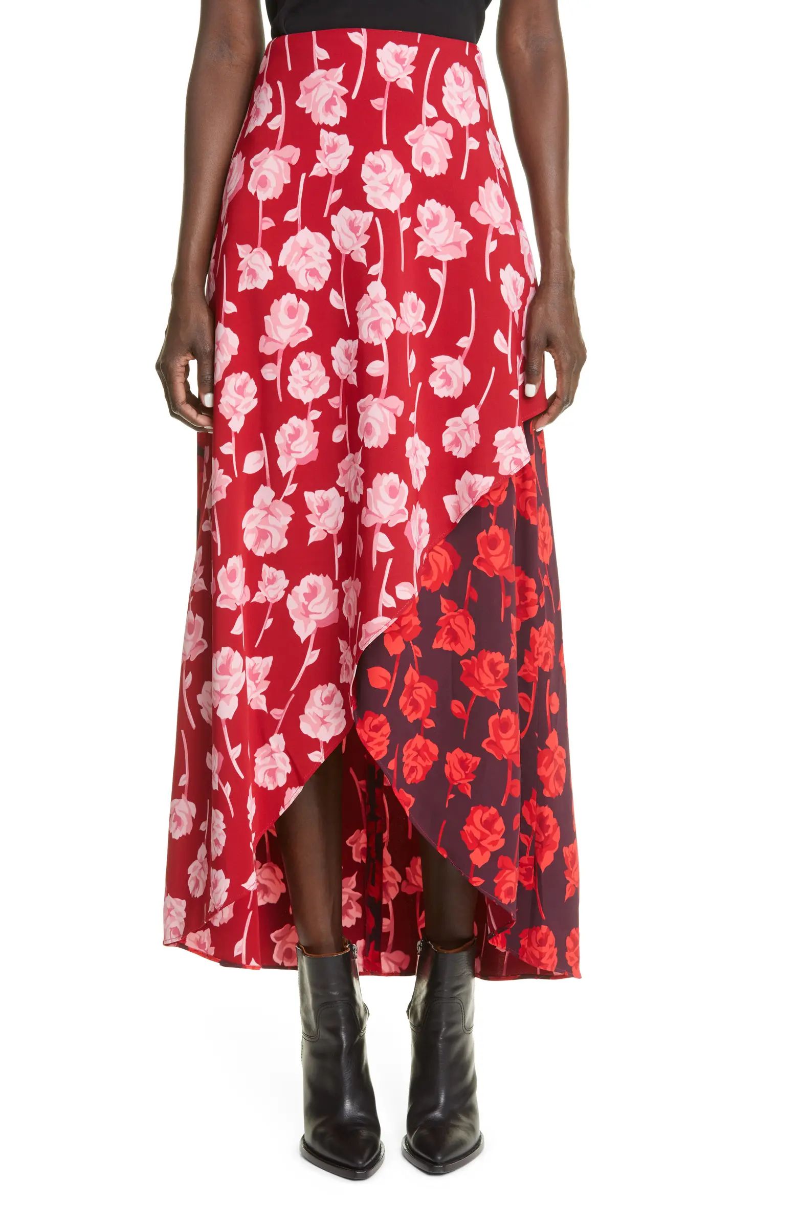 Floral Print High Low Tulip Skirt | Nordstrom