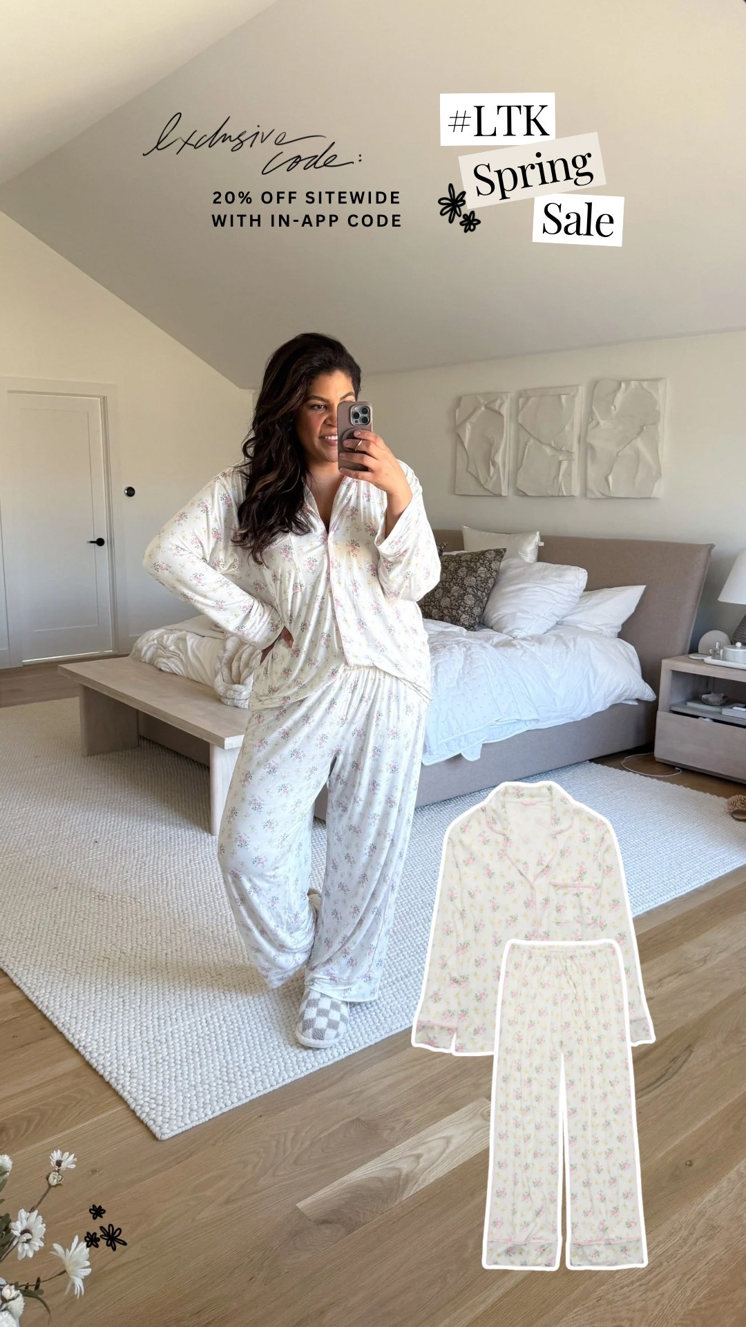 Cutest viral floral pajamas from aerie! I am 5’9” size 12/XL wearing a size XXL on top & XL on bottom! be sure to copy the in-app exclusive code to save $$$ now through 3/18! ♡

#LTKSaleAlert #LTKSpringSale #LTKMidsize