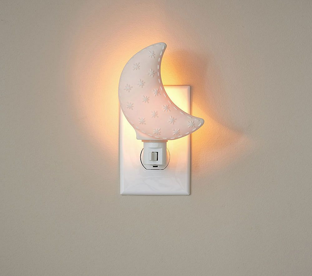 Ceramic Moon Nightlight (5") | Pottery Barn Kids