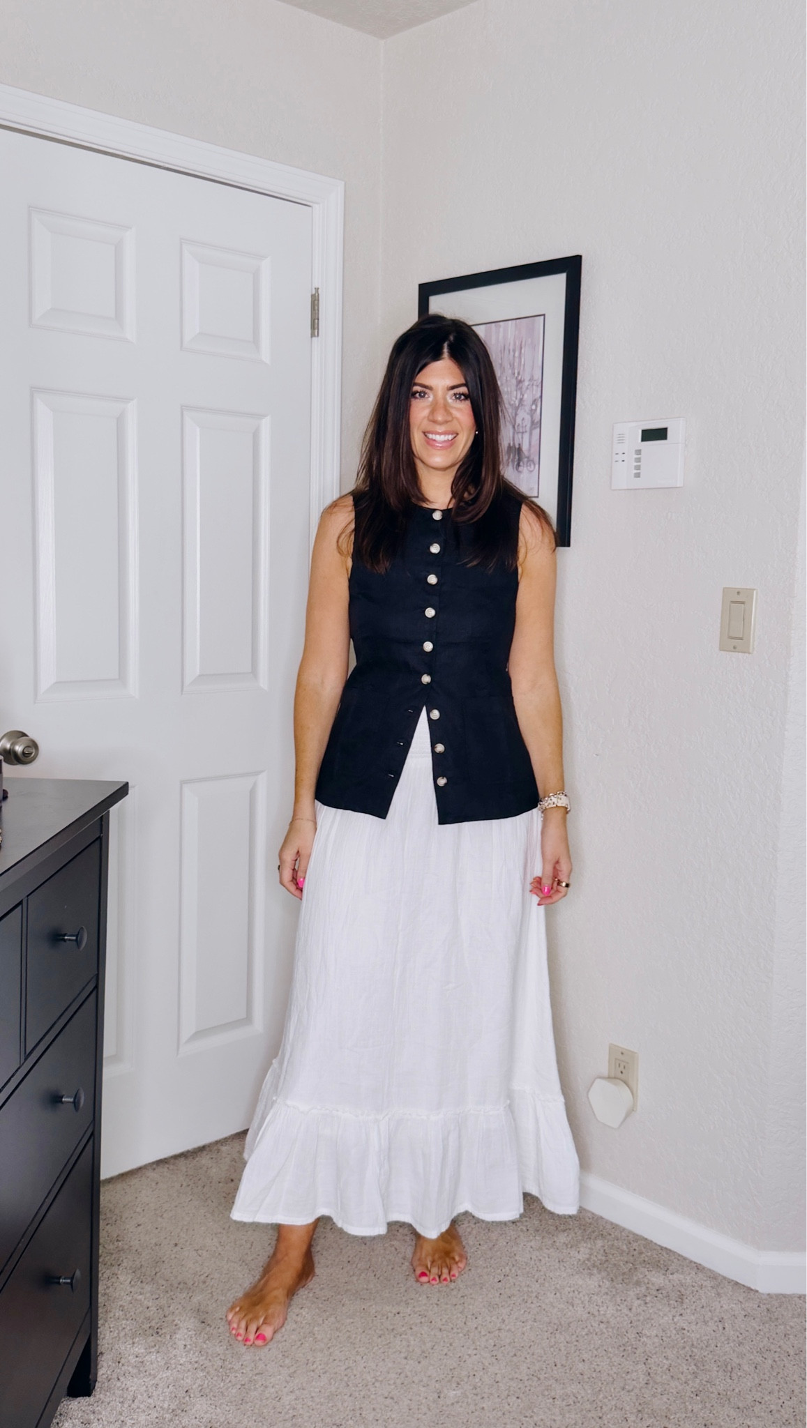 Quince linen! In a medium vest and skirt

#LTKOver40 #LTKMidsize #LTKSeasonal