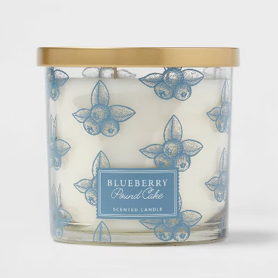 14oz Lidded Glass Candle Blueberry Pound Cake - Threshold™ | Target