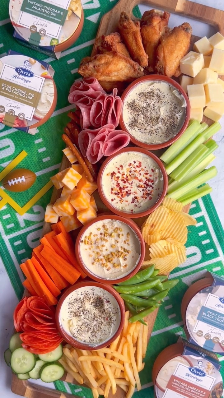 Level up your game day spread with @chrisdipsus Heritage Dips! 🏈🧀 #ad

These cheese-based dips are a host’s dream—rich, flavorful, and served in table-ready ceramic pots topped with garnishes for that extra wow factor!

Here’s your checklist to create the ultimate game day snack board:

✔️ @chrisdipsus Heritage Dips
✔️ Salami & pepperoni
✔️ Cheddar & Colby cheeses
✔️ Fresh veggies like celery, cucumbers, carrots, & snap peas
✔️ Chips, pretzels, & crunchy sides
✔️ Chicken wings & fries for the win

From snack boards to charcuterie spreads, @chrisdipsus makes it easy to impress your guests and score big on flavor.

#GameDayEats #CharcuterieAndThings #HeritageDips #CheeseLovers #FootballFood #Sponsored
