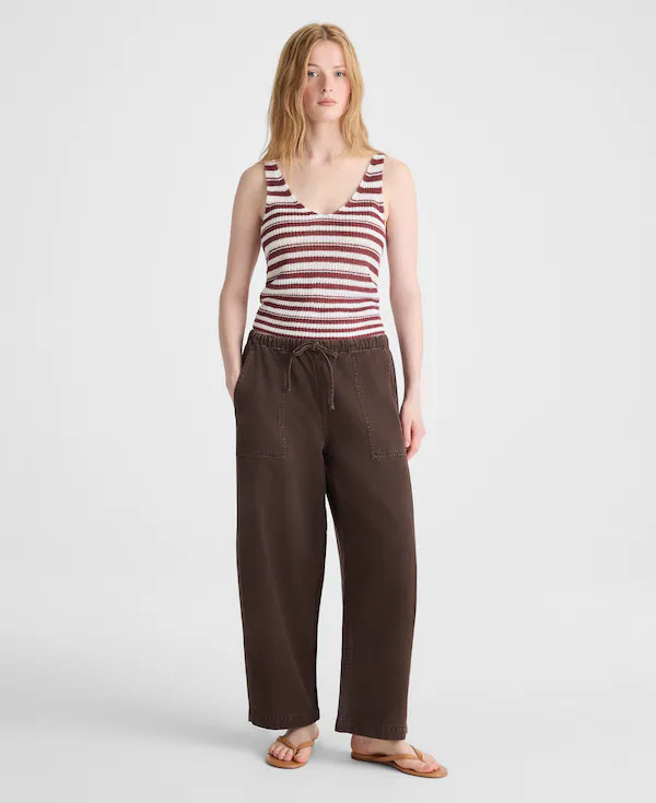 Pull-On Barrel-Leg Utility Pants in Airy Denim | Madewell