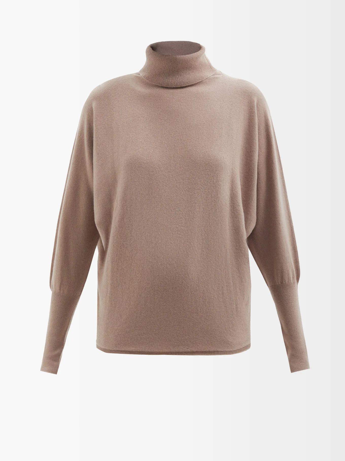Batwing-sleeve cashmere roll-neck top | Matches (US)
