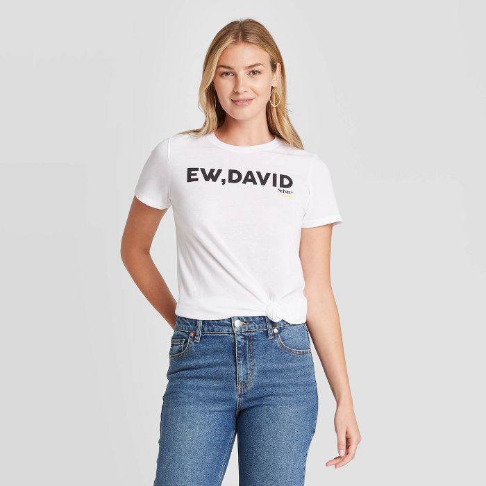 Women's Schitt's Creek Eww David Short Sleeve Graphic T-Shirt - White | Target