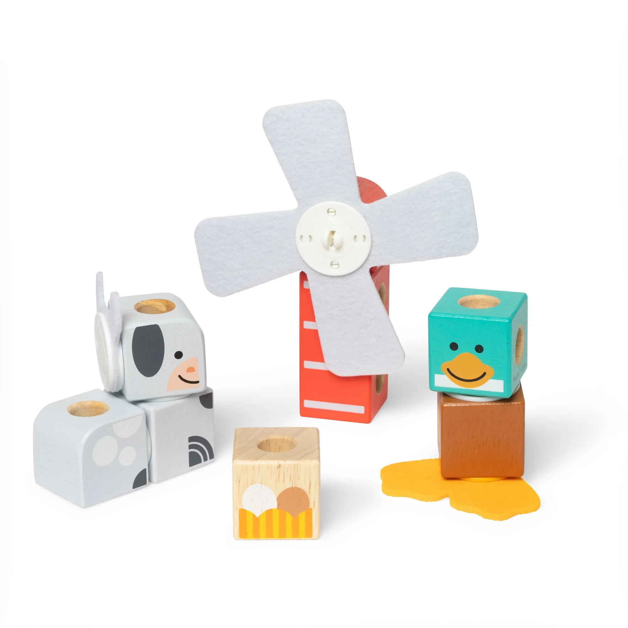 Melissa & Doug Blockables™ Farm Friends Snap And Play, Mix And Match Connectable Wooden Buildin... | Walmart (US)