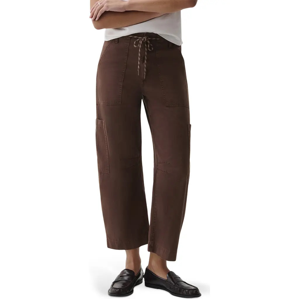 Pistola Sabrina High Waist Barrel Twill Utility Pants in Lindt at Nordstrom, Size 32 | Nordstrom