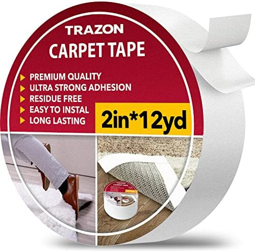 Carpet Tape Double Sided - Rug Tape Grippers for Hardwood Floors and Area Rugs - Carpet Binding Tape | Amazon (US)