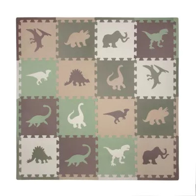Tadpoles™ Camouflage Dinosaur 16-Piece Playmat Set in Green | buybuy BABY | buybuy BABY