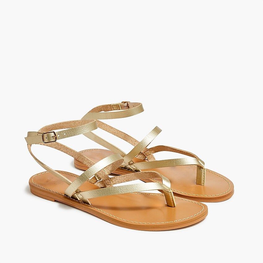 Strappy ankle-wrap sandals | J.Crew Factory