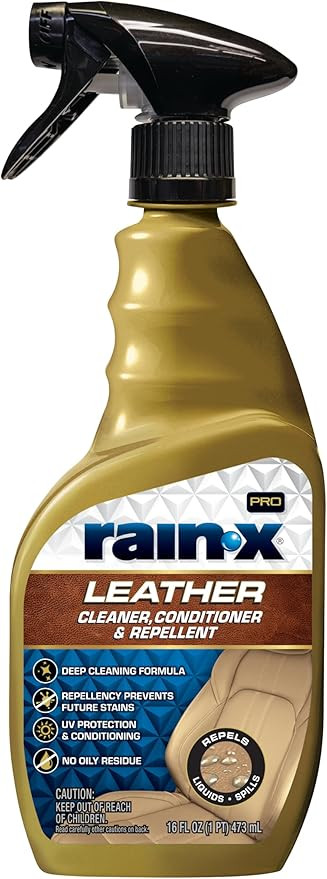Rain-X 620236SRP Leather Cleaner Conditioner & Repellent for Car Interiors, Cleans + Repels while... | Amazon (US)