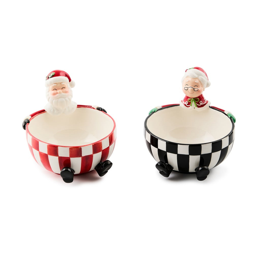 Check It Out Ceramic Snack Bowls, Set of 2 | MacKenzie-Childs