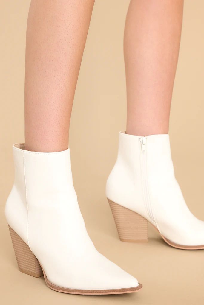 Gentle Persuasion Ivory Ankle Booties | Red Dress 